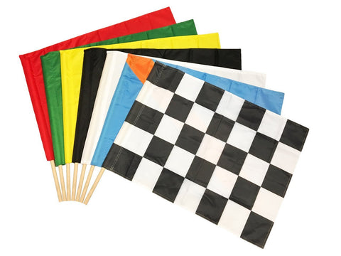 SET OF 7 FLAGS WITH STICKS